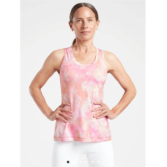 NWT Athleta Nitro Tank Top - 1X - Island Coral/ Bright White - 1x - Picture 1 of 5